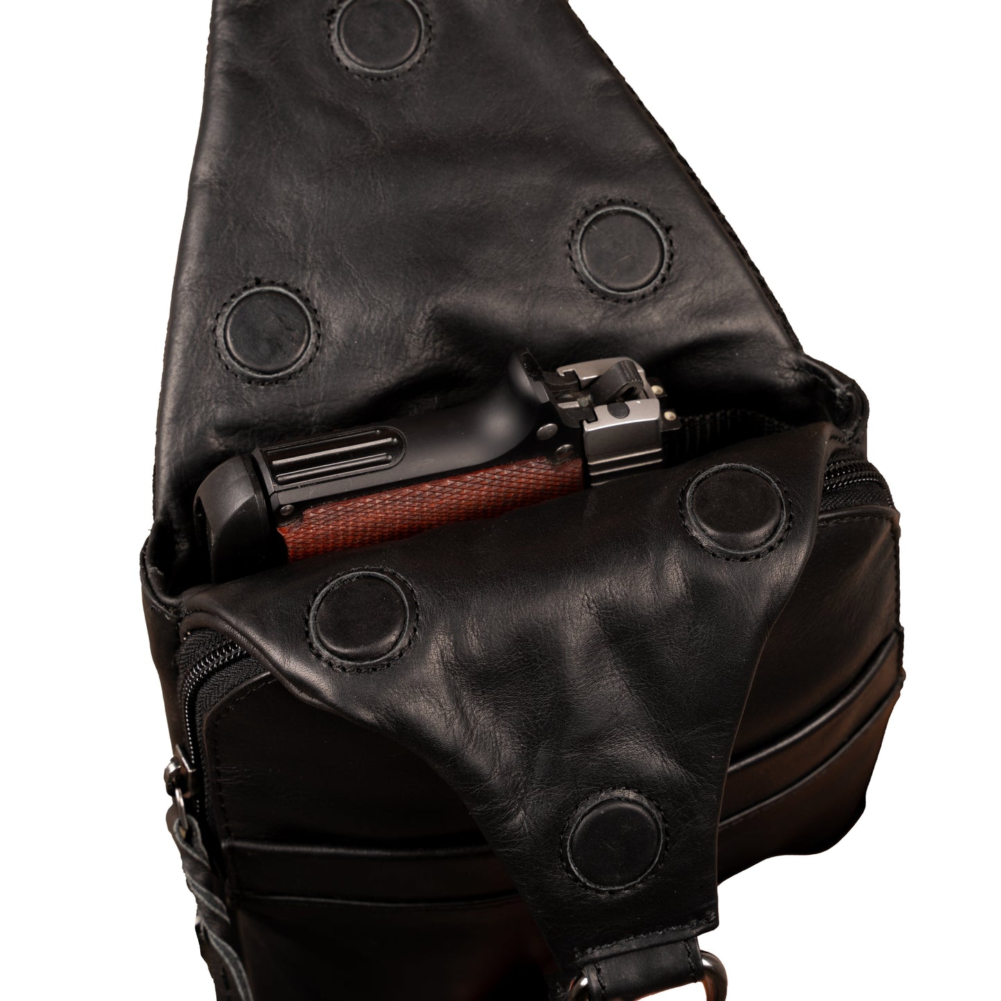 Concealed Carry Unisex Dakota Leather Sling by Lady Conceal - Large and Regular Size