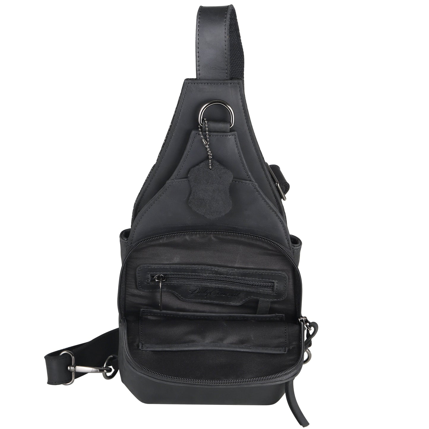 Concealed Carry Unisex Dakota Leather Sling by Lady Conceal - Large and Regular Size