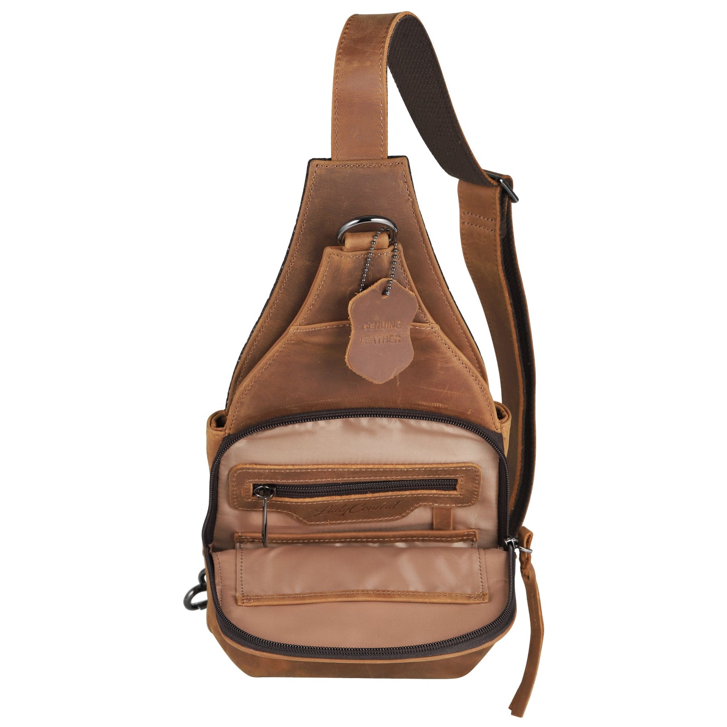 Concealed Carry Unisex Dakota Leather Sling by Lady Conceal - Large and Regular Size