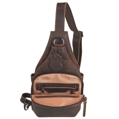 Concealed Carry Unisex Dakota Leather Sling by Lady Conceal - Large and Regular Size