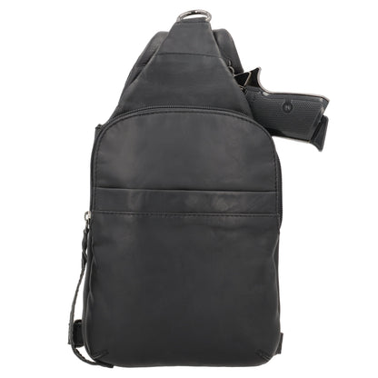Concealed Carry Unisex Dakota Leather Sling by Lady Conceal - Large and Regular Size