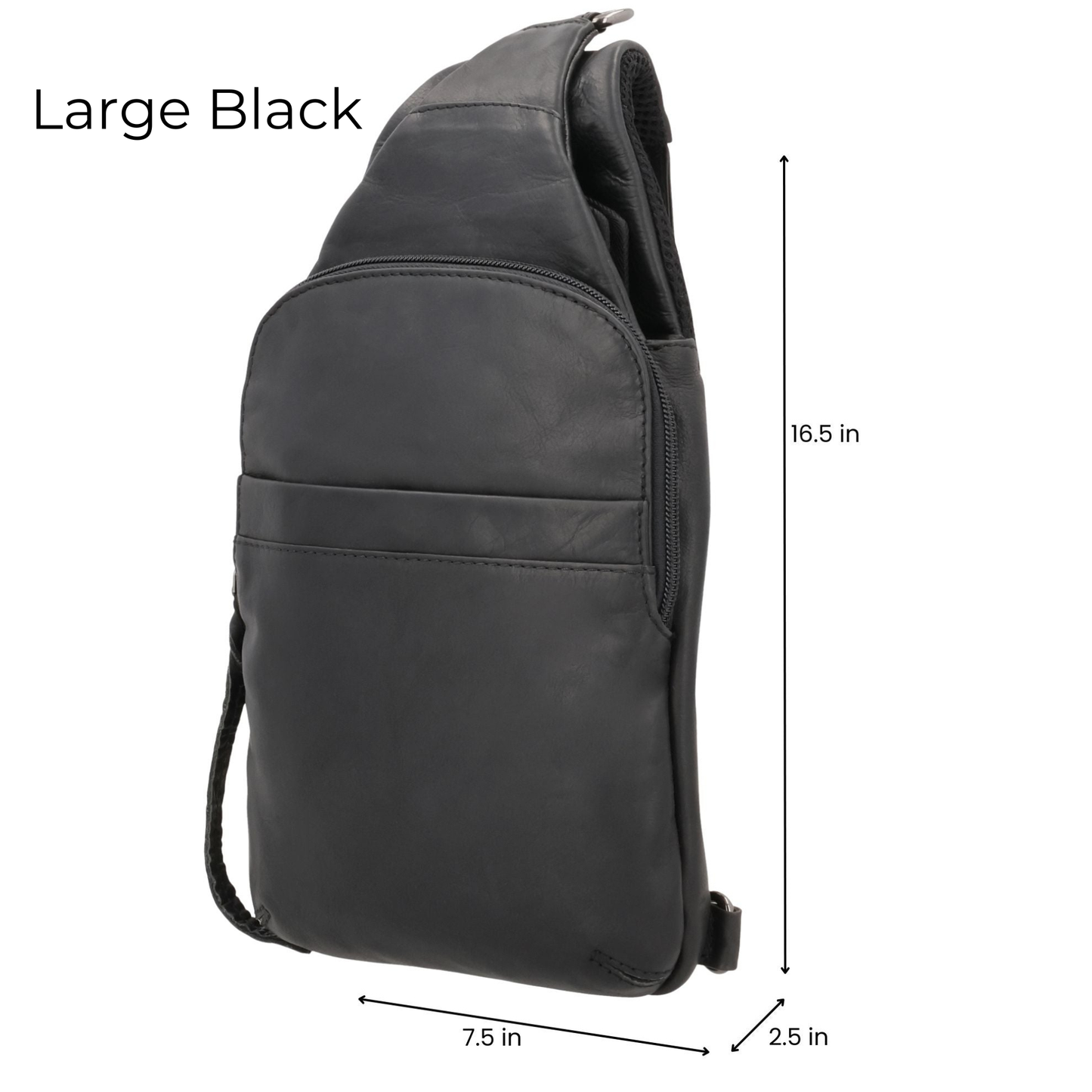 Concealed Carry Unisex Dakota Leather Sling by Lady Conceal - Large and Regular Size